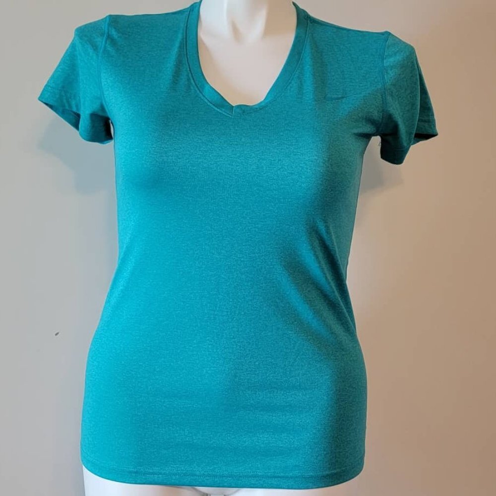Nike Legend DRI-FIT V-Neck Short Sleeve Tee - Turquoise/Teal